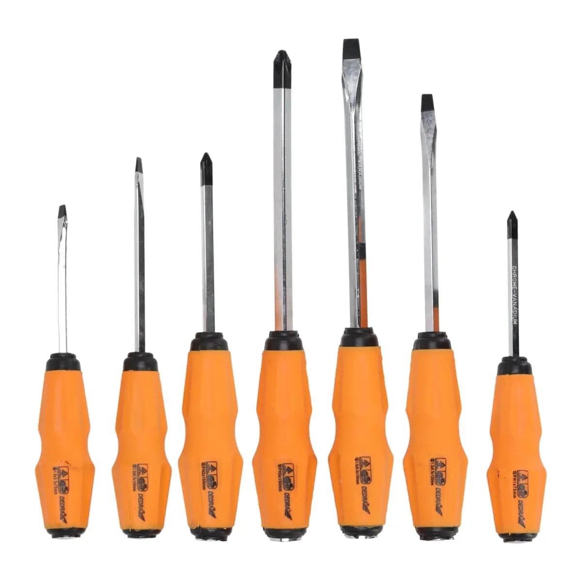 7-Piece Chrome Vanadium Go-Through Hammer Screwdriver Set