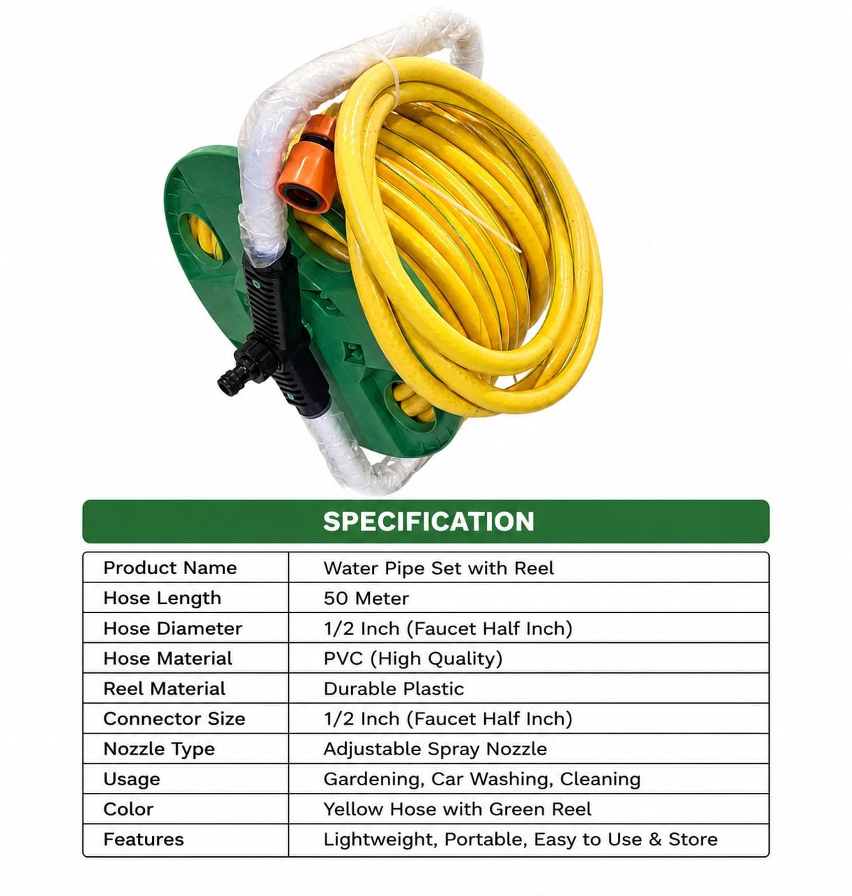 Water Pipe Set With Reel